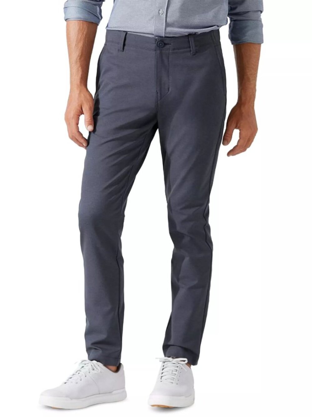 Tommy Bahama Men's On Par Flat Front Pants Blue Gray Office Workwear Size 40x30